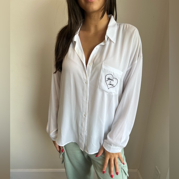 White Long Sleeve Blouse - Picture 1 of 4